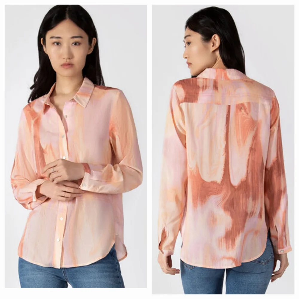 Dex Chiffon Button Front Blouse - Picture 1 of 2